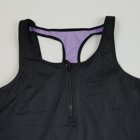 Ruby Ribbon Zip Front Sport Tank - Picture 4 of 6